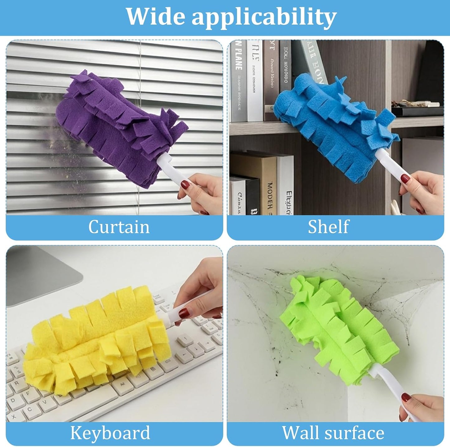 Dustgrip 360 – Reusable Electrostatic Duster Set (5-Piece)