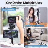 MT-78 Phone Tripod Selfie Stick Double Cold Shoe Quick Disassembly Gimbal 1/4 Screw for DSLR Camera
