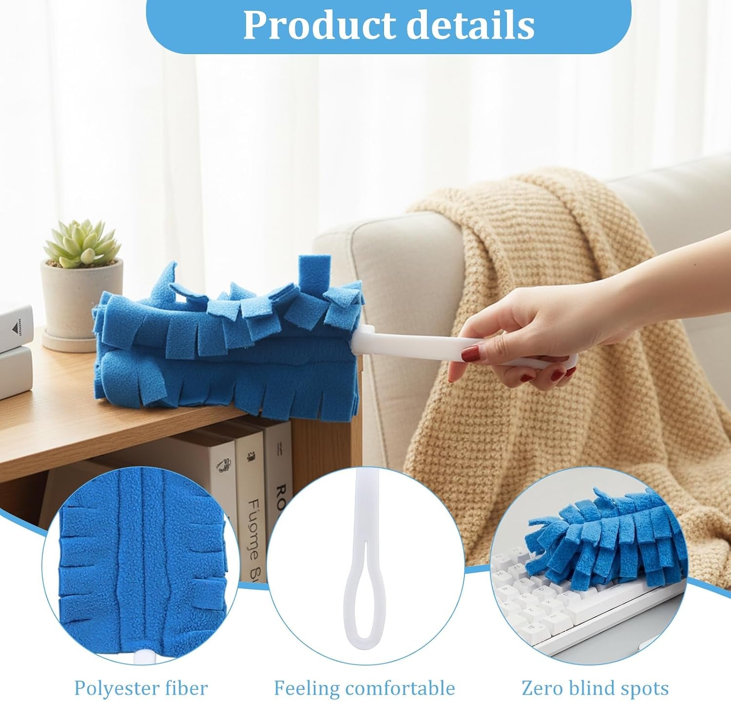 Dustgrip 360 – Reusable Electrostatic Duster Set (5-Piece)