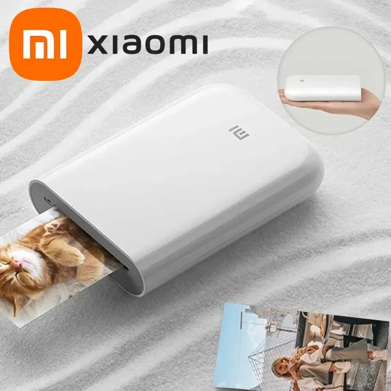 Original Portable Mini Xiaomi Pocket Photo Printer Wireless Bluetooth Thermal Print AR Video Mijia ZINK Self-Adhesive Color