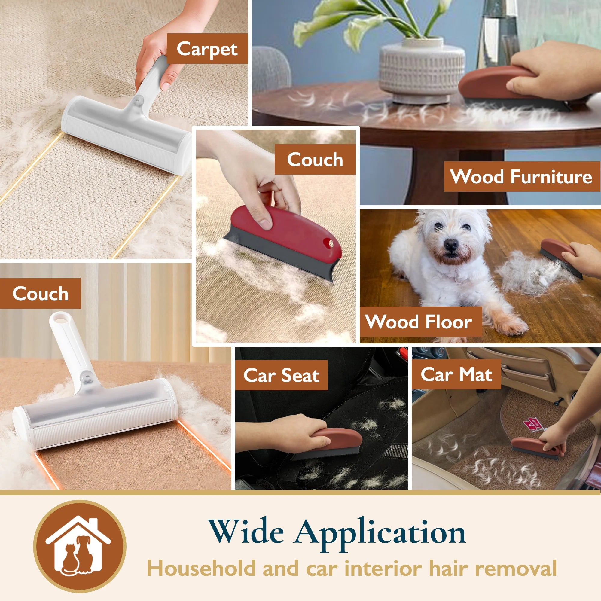 Furaway Roller – Reusable Pet Hair Remover for Couches, Beds & Car Seats