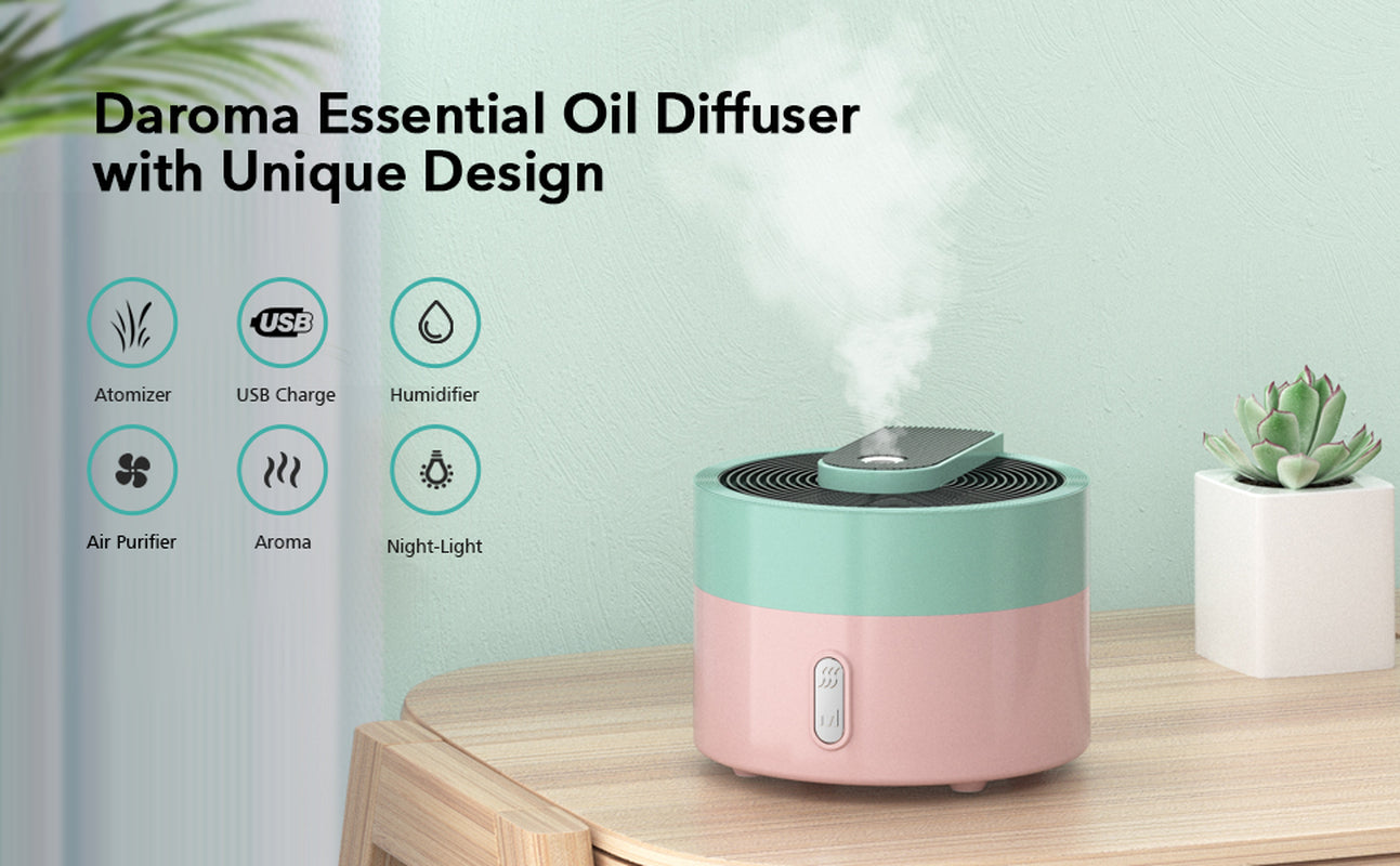 Fresh Air Diffuser – Compact USB-C Essential Oil & Mist Diffuser