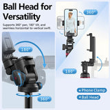 MT-78 Phone Tripod Selfie Stick Double Cold Shoe Quick Disassembly Gimbal 1/4 Screw for DSLR Camera