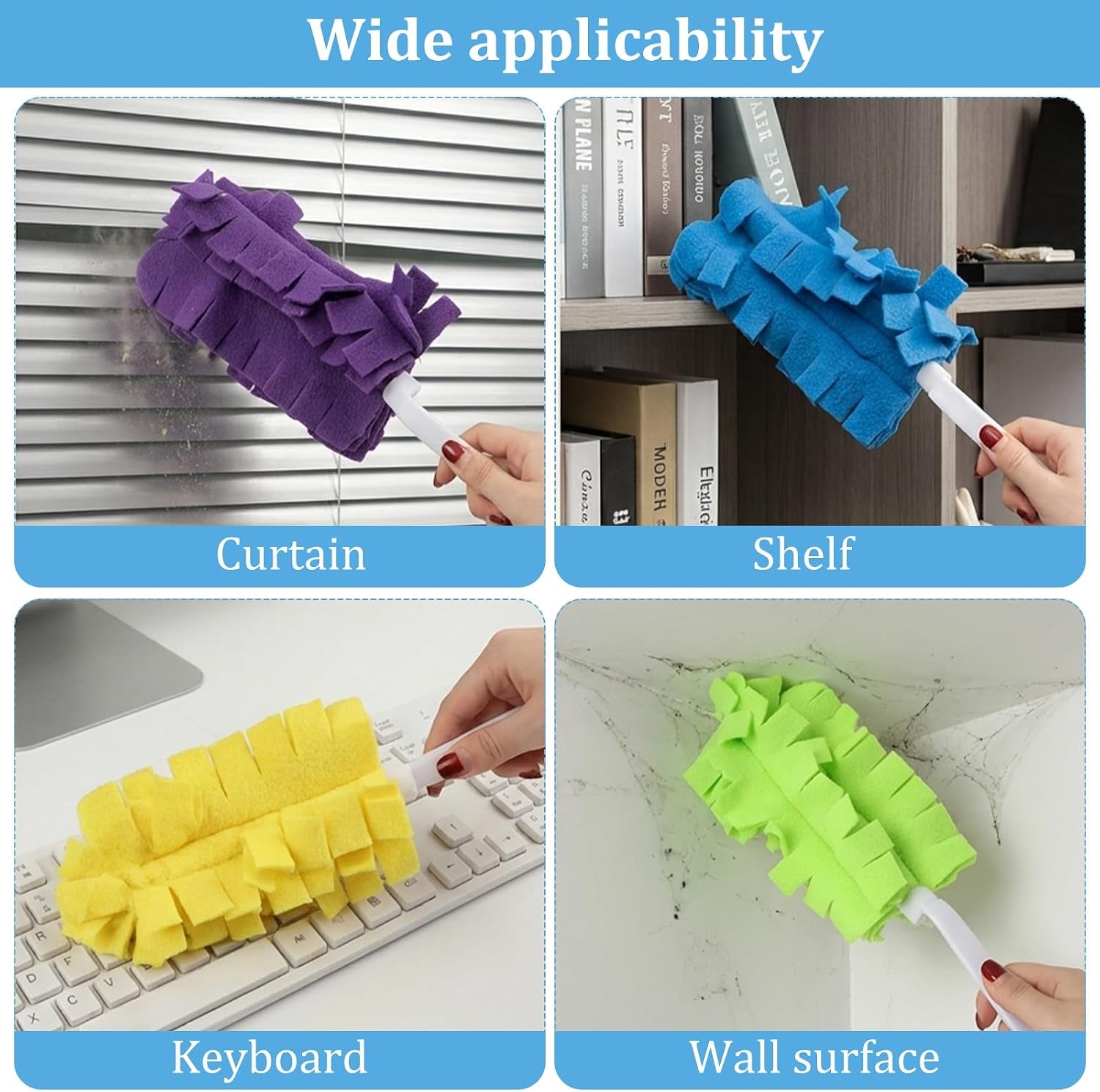 Dustgrip 360 – Reusable Electrostatic Duster Set (5-Piece)